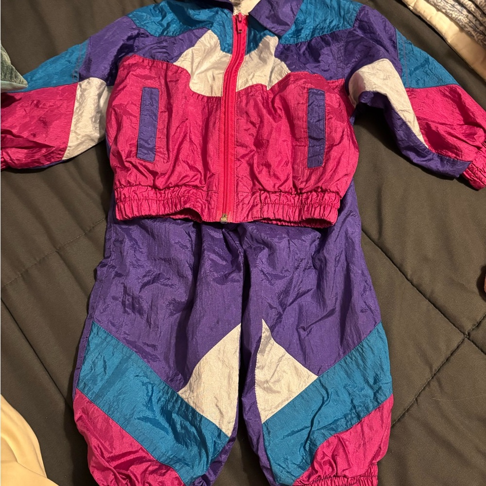 Colorful Kids Windbreaker Set